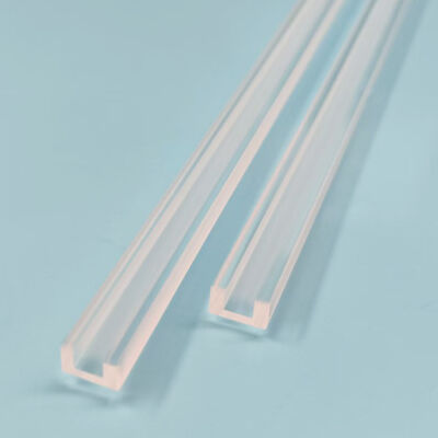 Grooved Precision Glass Fused Silica Plate 150x5x3mm Groove Width 2.5mm Optical Testing