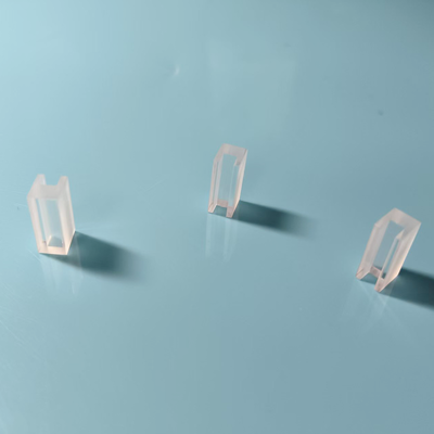 10x5x4mm Rectangular Groove Quartz Base Precision Milled Slot For Optical Component Positioning